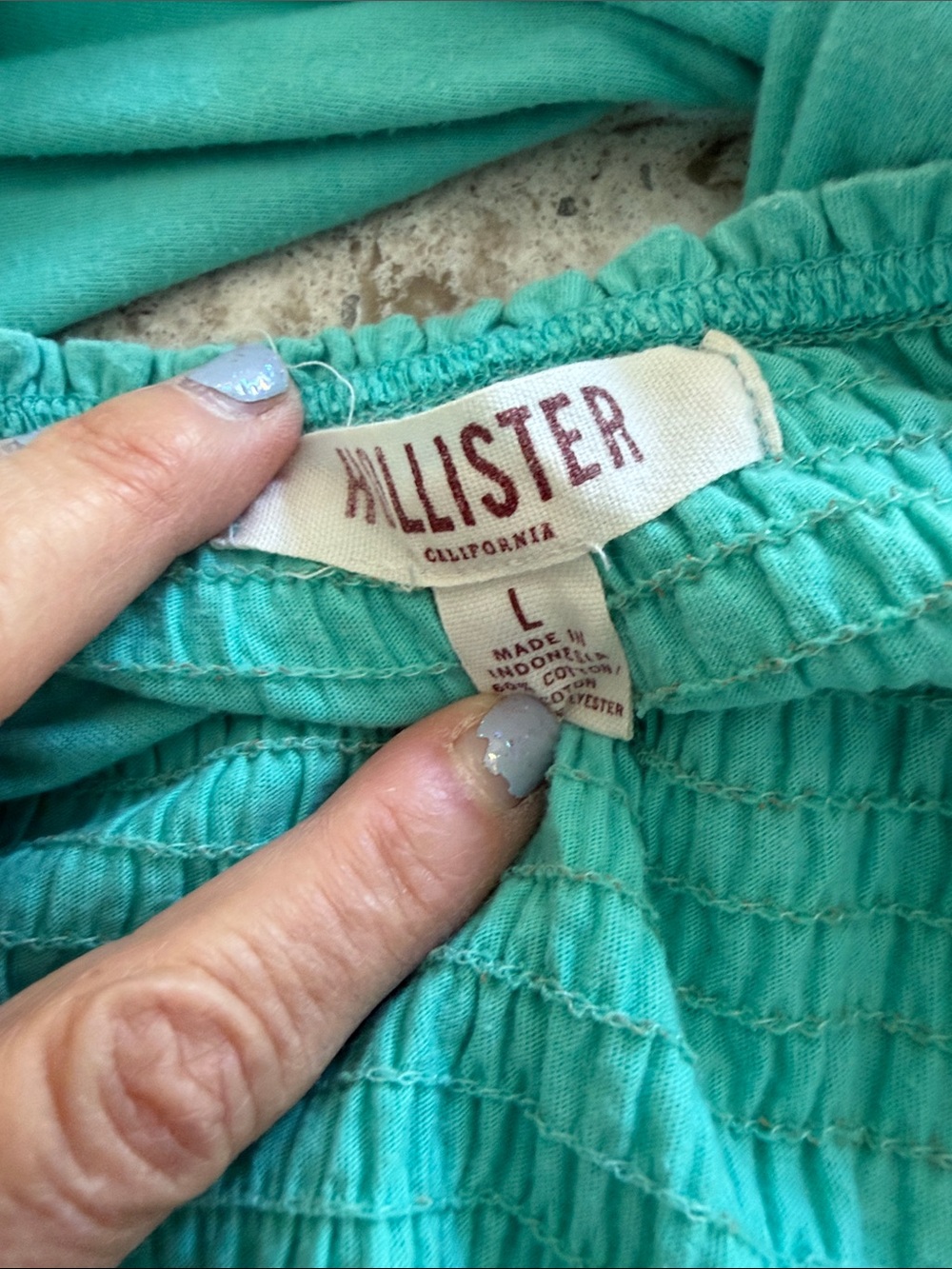 Hollister Turquoise Strapless Top - Picture 4 of 6